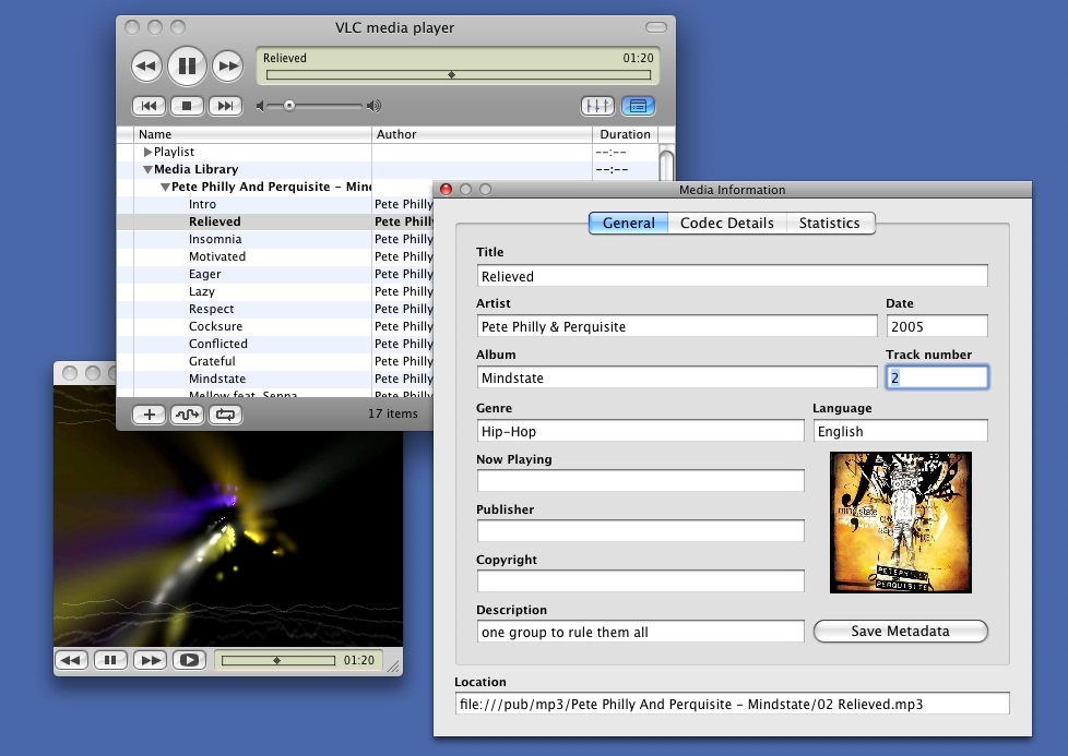 VLC metadata and album art on macOS